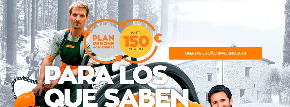 Oferta motosierras PLAN RENOVE