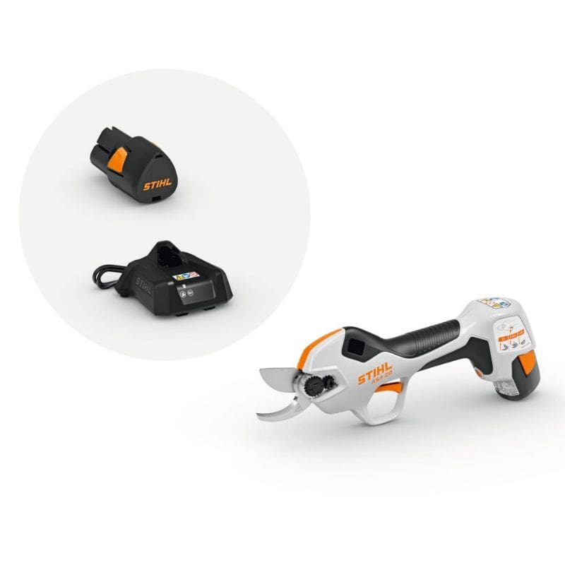 KIT DE BATERIA AS 2, CARGADOR AL 1 Y TIJERA STIHL ASA 20 - DI ADIOS A LAS TIJERAS MANUALES