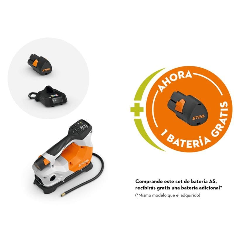OFERTA LANZAMIENTO COMPRESOR KOA 20 DE STIHL CON BATERIA AS 2 Y CARGADOR AL. 1 DE REGALO OTRA BATERIA