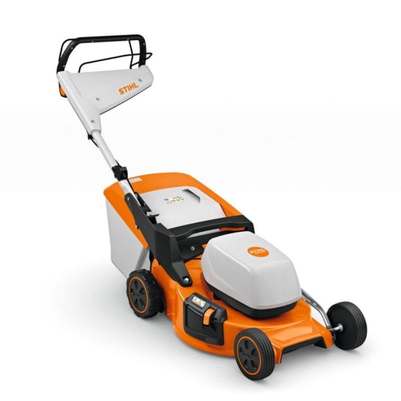 PERFIL DERECHO DEL CORTACESPED A BATERIA STIHL RMA 253 T DONDE VEMOS US SALIDA LATERAL