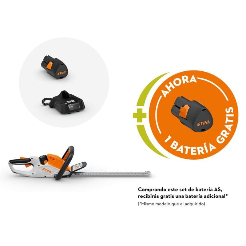 OFERTA PRIMAVERA DEL CORTASETOS HSA 30 DE STIHL CON BATERIA Y CARGADOR UNA SEGUNDA BATERIA GRATIS