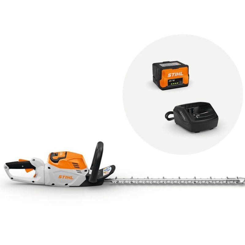 SET CORTASETOS HSA 60 DE STIHL CONBATERIA AK 10 Y CARGADOR AL 101 PARA LOS QUE QUIEREN UNA MAQUINA PROFESIONAL A UN PRECIO IMBATIBLE