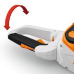 EL MANILLAR ORIENTABLE DEL HSA 60 QUE NOS FACILITA LAS LABORES DE PERFILADO MANTENIENDO UNA POSICION ERGONOMICA PARA LAS ARTICULACIONES DES OPERARIO