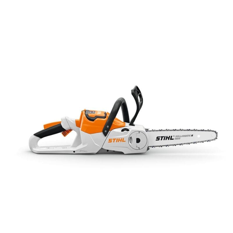 VISTA LATERAL DERECHO DE LA MSA 70 DE STIHL - TU MOTOSIERRA A BATERIA CON TENSADO RAPIDO DE CADENA SIN HERRAMIENTAS